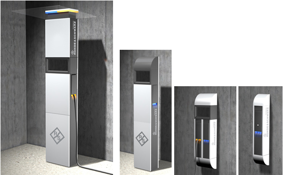 elektroauto Ladestationen Produktfamilie der E-POWER STATION in den Modellen L 2300 S 1900 W 1000 und H 1000