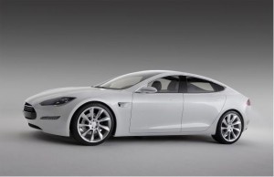 Gewinne Tesla Motors Elektroauto Elektromobil tesla model S seitlich