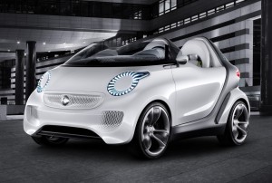 Daimlers Elektroauto Smart Forspeed vorne Elektromobil Genf Automobilsalon