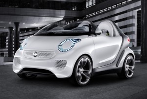 Daimlers Elektroauto Smart Forspeed vorne Elektromobil Genf Automobilsalon Daimlers Elektroauto Smart Forspeed vorne Elektromobil Genf Automobilsalon