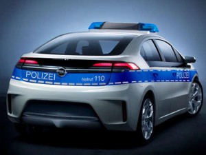 Elektroauto Hybridauto Ampera Polizeiauto Elektromobil