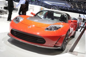 Elektroauto Tesla Genf Automobilsalon Elektromobil Roadster