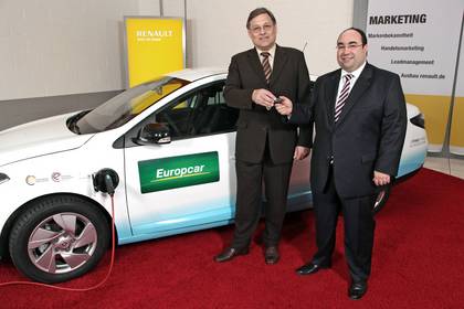 Symbolbild. Europcar übernimmt Renaults erstes Elektroauto Elektromobil Fluence ZE Zero Emission
