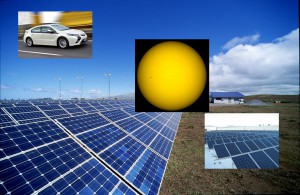 Elektroauto Elektromobil Sonnenstrom Solar Aufladen Photovoltaik