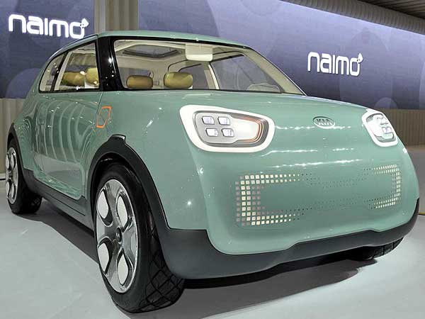 Kia präsentiert sein Elektroauto Naimo Elektromobil Cityflitzer Seoul Motor Show Kia präsentiert sein Elektroauto Naimo Elektromobil Cityflitzer Seoul Motor Show