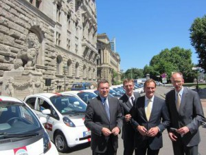 Leipzigs öffentlicher Dienst und Stadtwerke setzen 15 Elektroautos ein Leipzigs öffentlicher Dienst und Stadtwerke setzen 15 Elektroautos ein