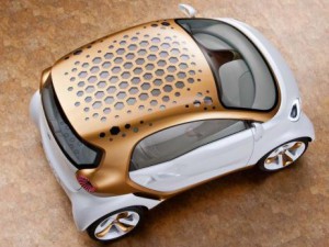 Die OLED Lichter bei dem Elektroauto Smart ForVision