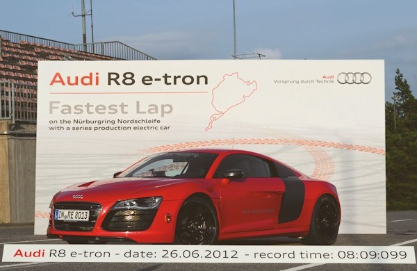Elektroauto Audi R8 e-Tron legt auf dem Nürburgring neue Bestzeit vor