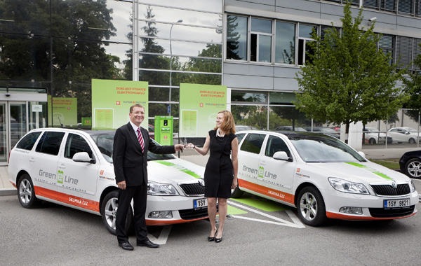 Elektroauto ŠKODA Octavia Green E Line wird von Energieversorger ČEZ getestet