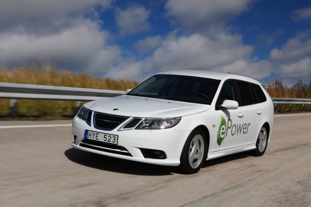 Dies ist das Elektroauto Saab 9-3 epower. Bildquelle: National Electric Vehicle Sweden (NEVS)