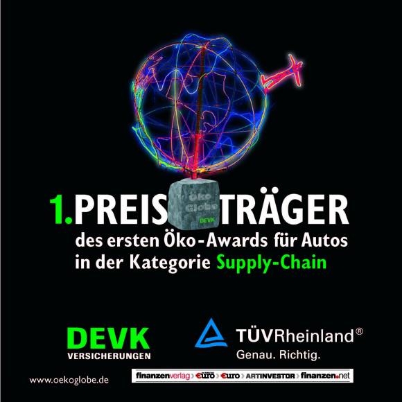Renault erhält für seine Elektroautos den ÖkoGlobe 2012