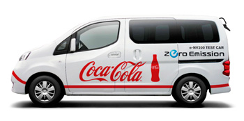 Coca Cola testet Elektroauto Nissan e-NV200