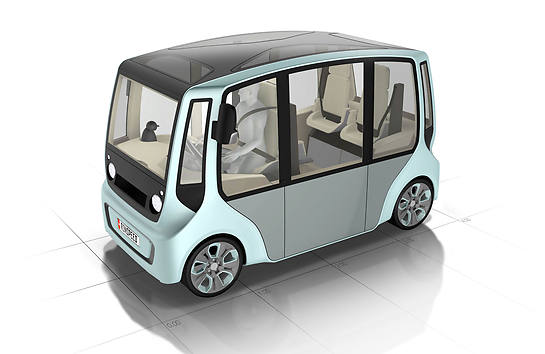 Dies ist das Elektroauto MicroMAX von Rinspeed. Bildquelle: Rinspeed