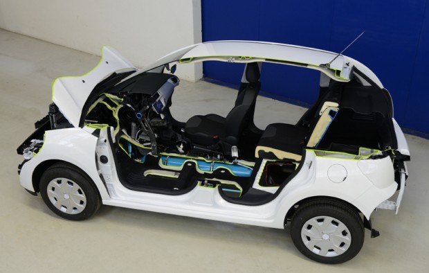 So wird das System im Hybrid Air Auto verbaut. Bildquelle: PSA Peugeot Citroën