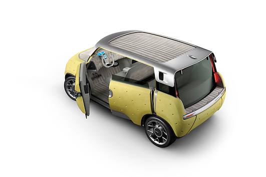 Das Elektroauto Toyota ME.We besteht aus Kunststoff, einem Alurahmen und Bambus... Bildquelle: Toyota
