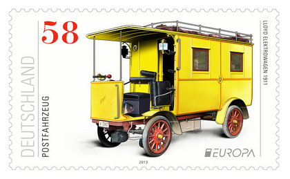 Lloyd-Paketzustellwagen aus dem Jahre 1908. Dokumentation: Auto-Reporter.NET / Post