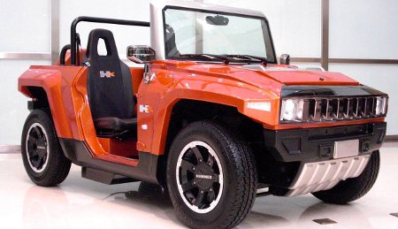 Das Elektroauto MEV Hummer HX. Bildquelle: Quadrix