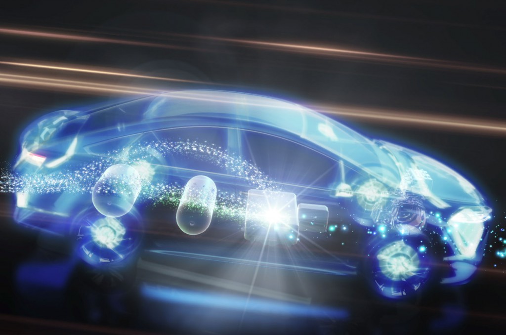 Brennstoffzellenauto Toyota FCV-R Concept aus dem Jahr 2011. Bildquelle: Toyota