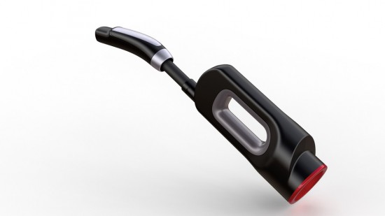 Dies ist der CHAdeMO-Adapter für das Elektroauto Tesla Model S. Bildquelle: Tesla Motors 
