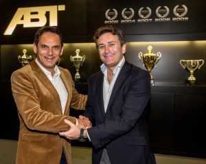 Abt will E-Rennserie fahren: Hans-Jürgen Abt (links) und der Geschäftsführer des Serien-Vermarkters Formula E Holding Alejandro Agag. Foto: Auto-Medienportal.Net/Abt