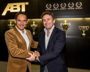 Abt will E-Rennserie fahren: Hans-Jürgen Abt (links) und der Geschäftsführer des Serien-Vermarkters Formula E Holding Alejandro Agag.  Foto:     Auto-Medienportal.Net/Abt 