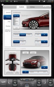 Die Steuerung der Luftfederung bei dem Elektroauto Tesla Model S. Bildquelle: Tesla Motors