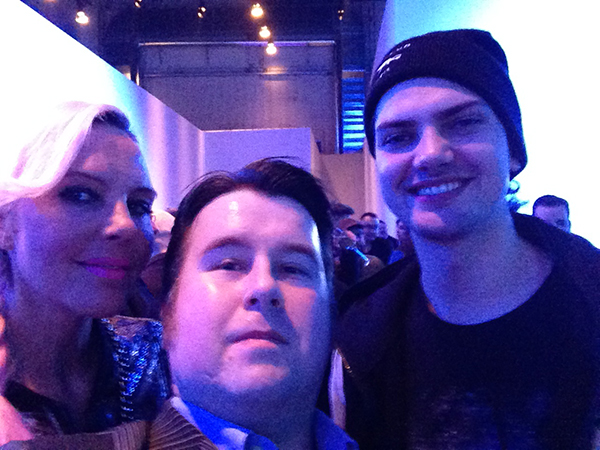 Ich konnte nicht widerstehen: Ein Selfie mit Natascha Ochsenknecht, Jimi Blue Ochsenknecht und mir.