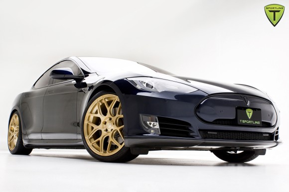 Das Elektroauto Tesla Model S nach dem Tuningprogramm von T Sportsline. Bildquelle: T Sportsline