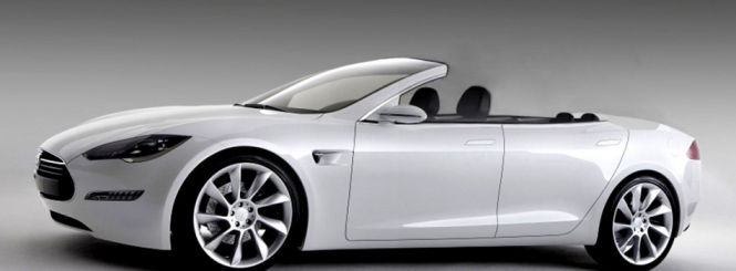 Das Elektroauto Tesla Model S als Cabrioversion. Bildquelle: Newport Convertible Engineering