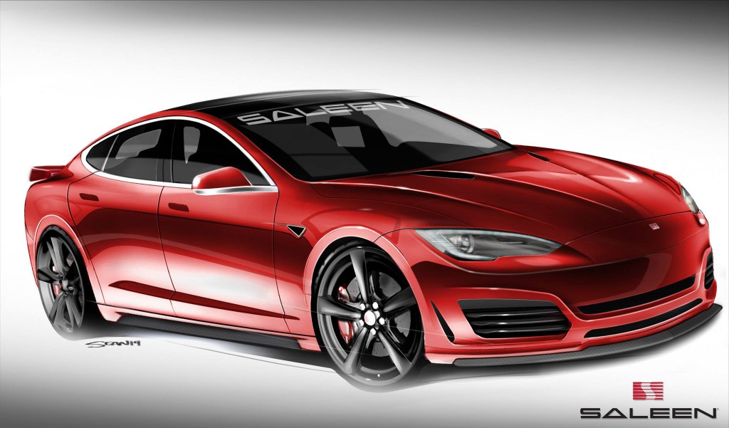 Das Elektroauto Tesla Model S nach dem Tuning-Upgrade. Bildquelle: Saleen