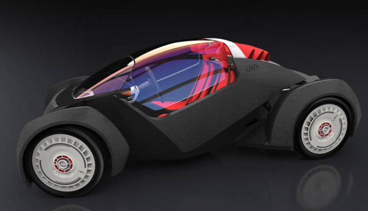 Das Elektroauto Strati wurde von Local Motors entwickelt und innerhalb von 44 Stunden mit 3D Druckern produziert. Bildquelle: Local Motors