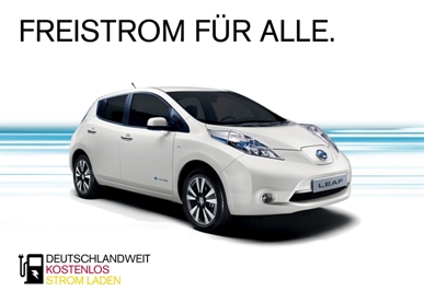 Nissan bietet ab Oktober Freistrom für alle Elektroautos an. Bildquelle: Nissan