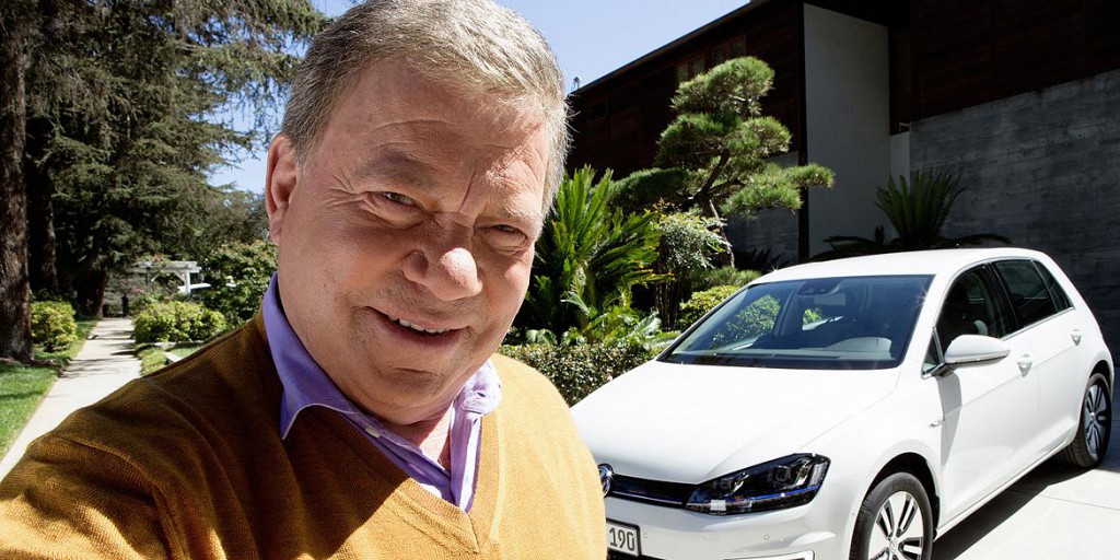 William Shatner (auch bekannt als Captain Kirk von der Serie Raumschiff Entterprise) spielt im neuen Volkswagen-Werbeclip für das Elektroauto VW e-Golf, e-up! und das Plug-In Hybridauto VW XL1 mit. Bildquelle: VW AG