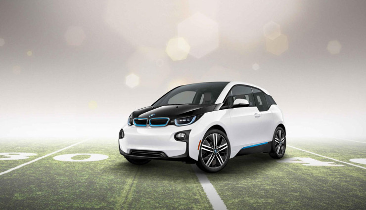 Im Finale des Super Bowl XLIX wird man das Elektroauto BMW i3 sehen. Bildquelle: BMW AG