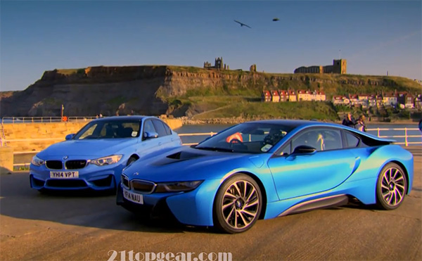 BMW M3 vs BMW i8 im TopGear Test. Bildquelle: Screenshot von TopGear