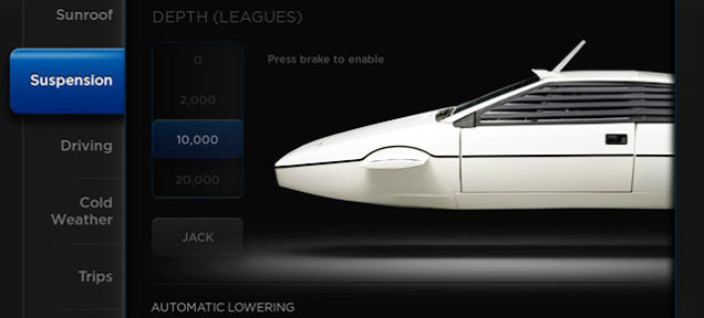 Easter Egg Elektroauto Tesla Model S als Unterwasserfahrzeug. Bildquelle: Screenshot Youtube, Kanal: Bjørn Nyland