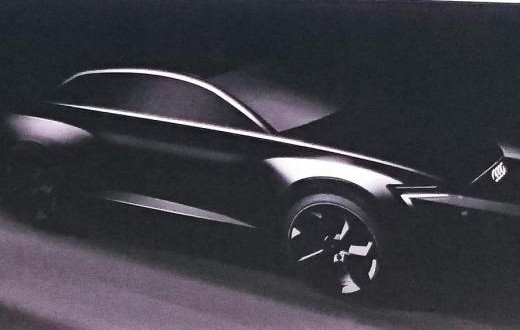 Dies ist die Schattenzeichnung des Elektro-SUV, welche bei der jährlichen Bilanz-Pressekonferenz gezeigt worden ist. Das SUV kommt im Jahr 2018 auf den Markt, das Elektroauto verfügt über eine Reichweite von mehr als 500 Kilometern. Bildquelle: Audi