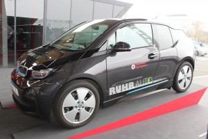 Elektroauto BMW i3 auf der Cebit. 