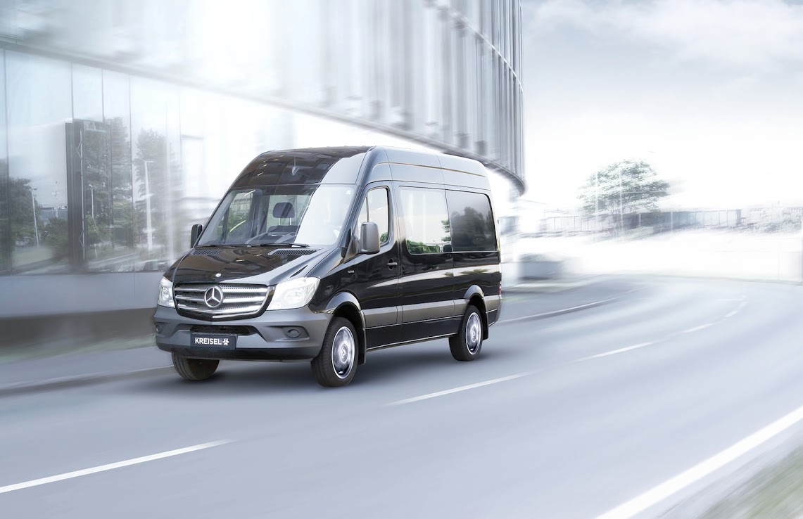 Das Elektroauto Kreisel Electric Sprinter verfügt über eine Reichweite von bis zu 300 Kilometern. Bildquelle: Kreisel Electric