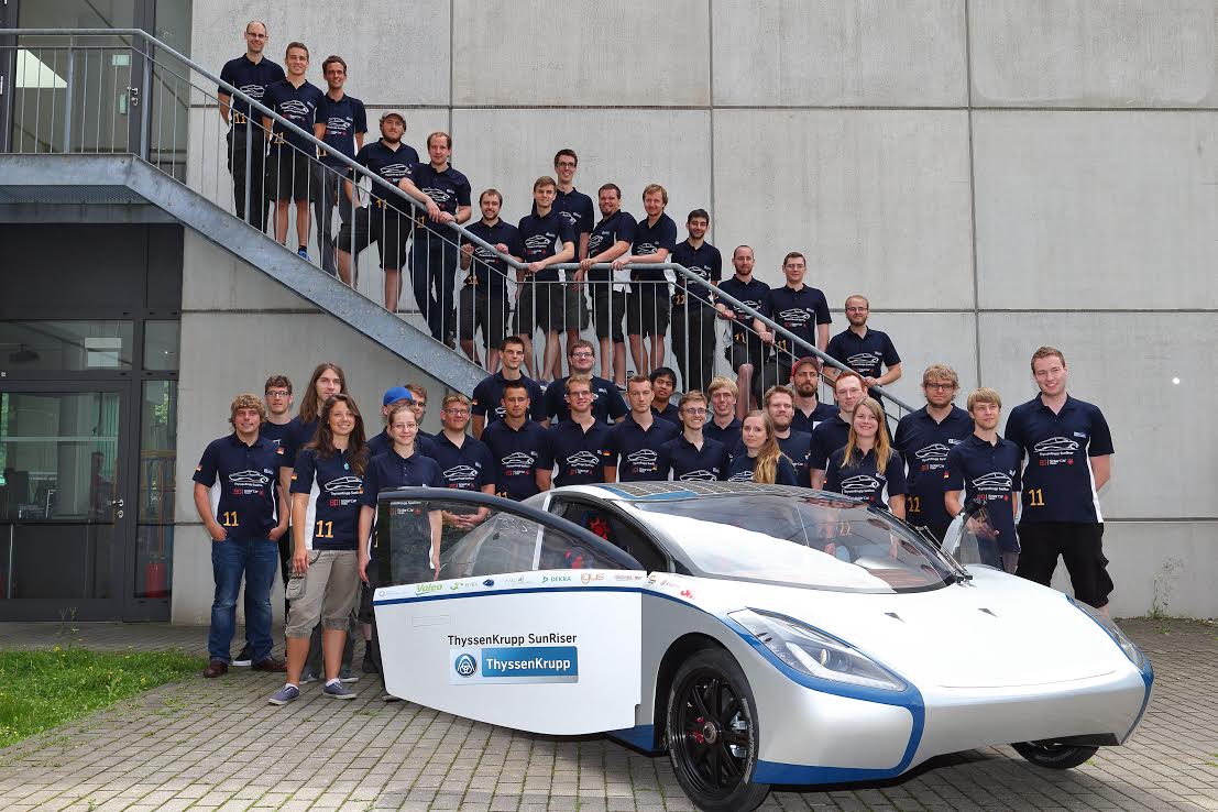 Der ThyssenKrupp SunRiser. Bildquelle: SolarCar – Team der Hochschule Bochum