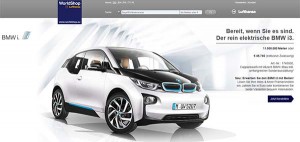 Das Elektroauto BMW i3 kann man nun auch mit den Meilen aus dem Miles and More Programms bezahlen. Bildquelle: Screenshot von https://www.worldshop.eu/page/BMW-i3