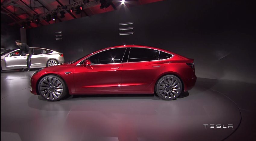 Elektroauto Tesla Model 3. Bildquelle: Tesla Motors