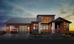 Haus mit dem Tesla Solar Roof. Bildquelle: Tesla Motors