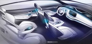 Im Elektroauto Skoda Vision E sitzt man in Schalensitzen. Bildquelle: Skoda