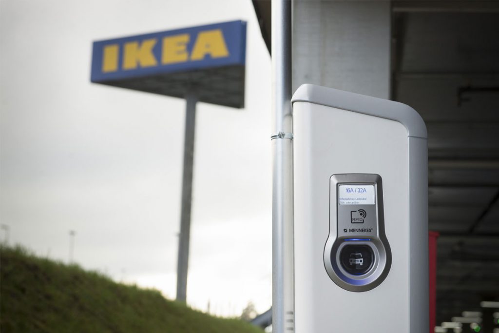 IKEA Schweiz setzt beim Aufladen von Elektroautos auf Mennekes. Bildquelle: Mennekes