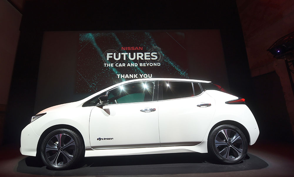 In Oslo stellte Nissan im Rahmen der "Nissan Futures 3" sein Programm für die Zukunft vor, so soll ein elektrisches Ökosystem entstehen. Hier sieht man das Elektroauto Nissan Leaf. Bildquelle: Nissan
