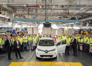 Elektroauto Renault Zoe ist das 18 Millionste produzierte Fahrzeug in Flins. Bildquelle: Renault