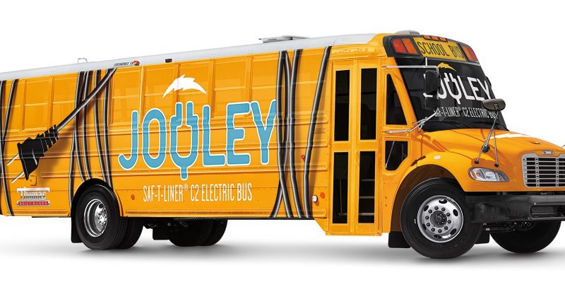 "Ikone unter Strom: Daimler stellt seinen ersten vollelektrischen Schulbus in den USA vor” “An icon goes electric: Daimler introduces its first all-electric school bus in the US". Bildquelle: Daimler