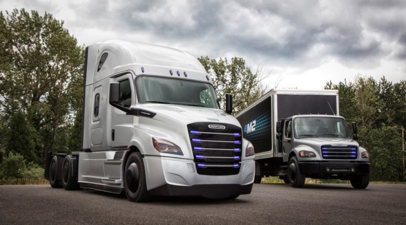 Neue Elektro-Lkw Freightliner eCascadia und Freightliner eM2 New electric trucks Freightliner eCascadia and Feightliner eM2 Bildquelle: Daimler AG