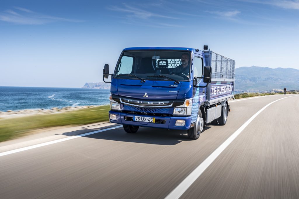 FUSO eCanter Übergabe an den ersten Kunden in Lissabon. 06.07.2018.   FUSO eCanter handover to the first costumer in Lisbon. 06.07.2018. Bildquelle: Daimler AG